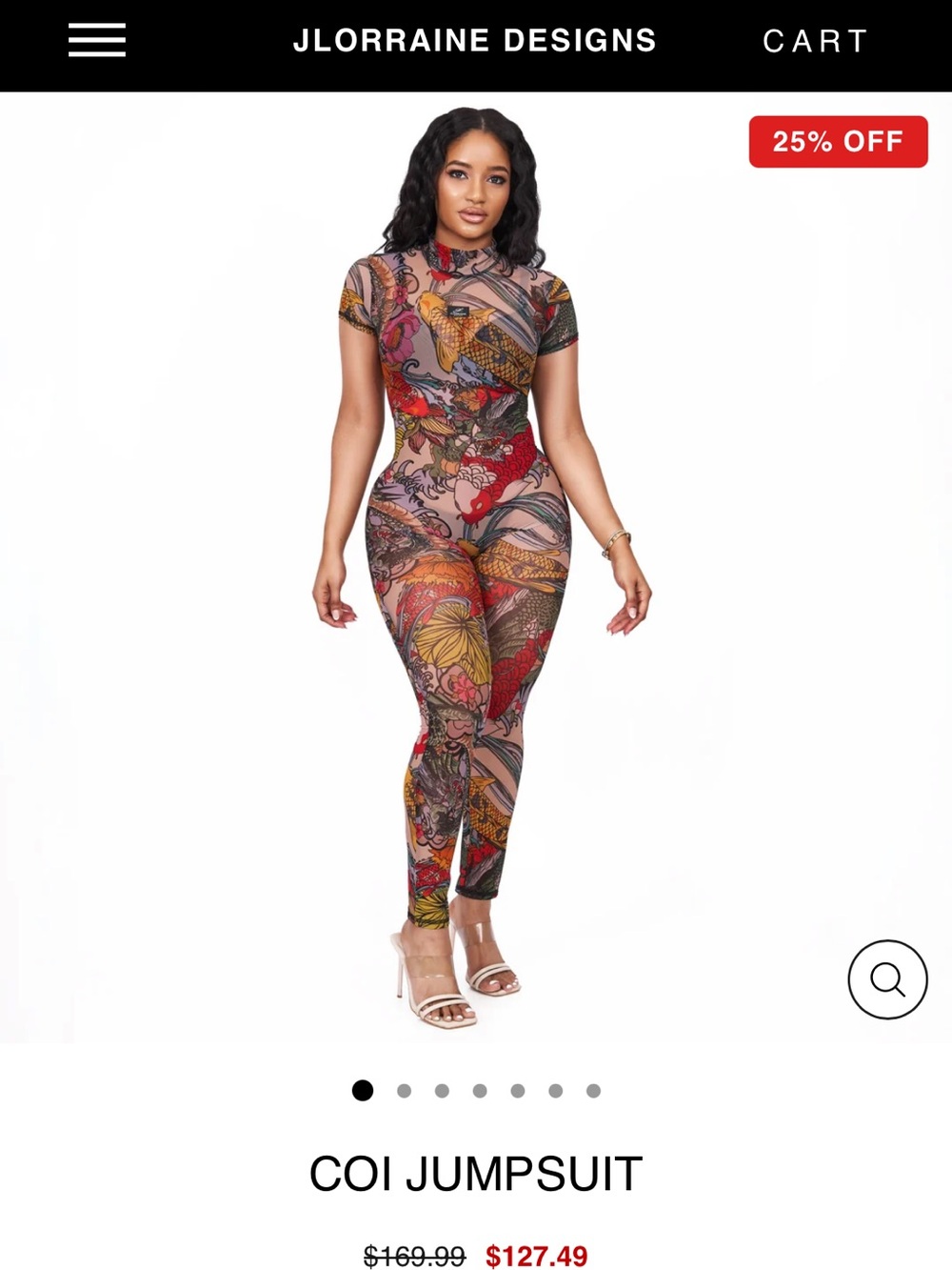 COI Floral-Print Bodycon Jumpsuit in Multicolor